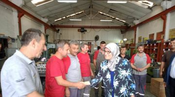 Milletvekili Uygur Küçük Sanayi Sitesini ziyaret etti