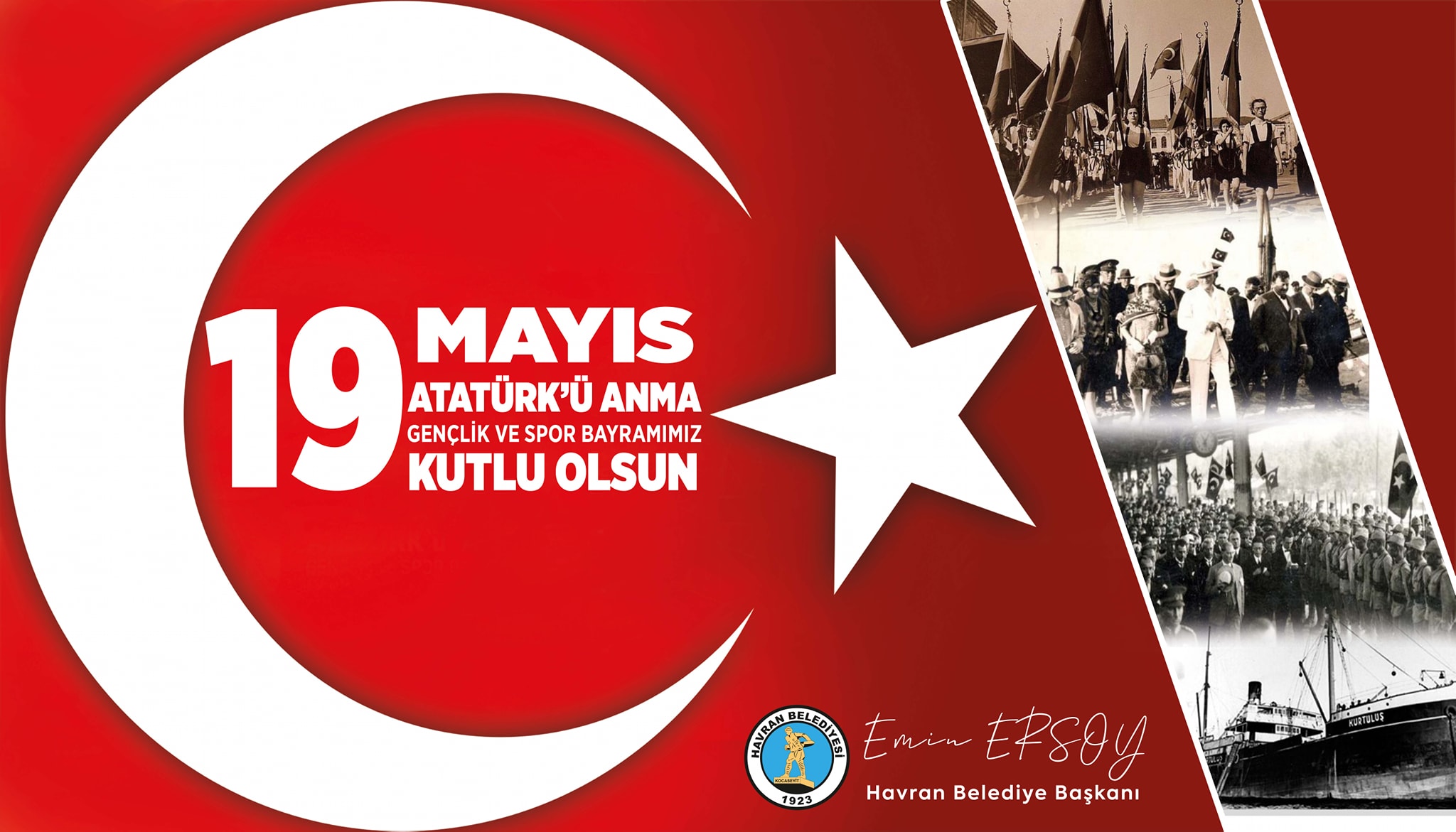 Havran Belediyesi 19 Mayıs Atatürk’ü Anma Gençlik ve Spor Bayramı Kutlama İlanı