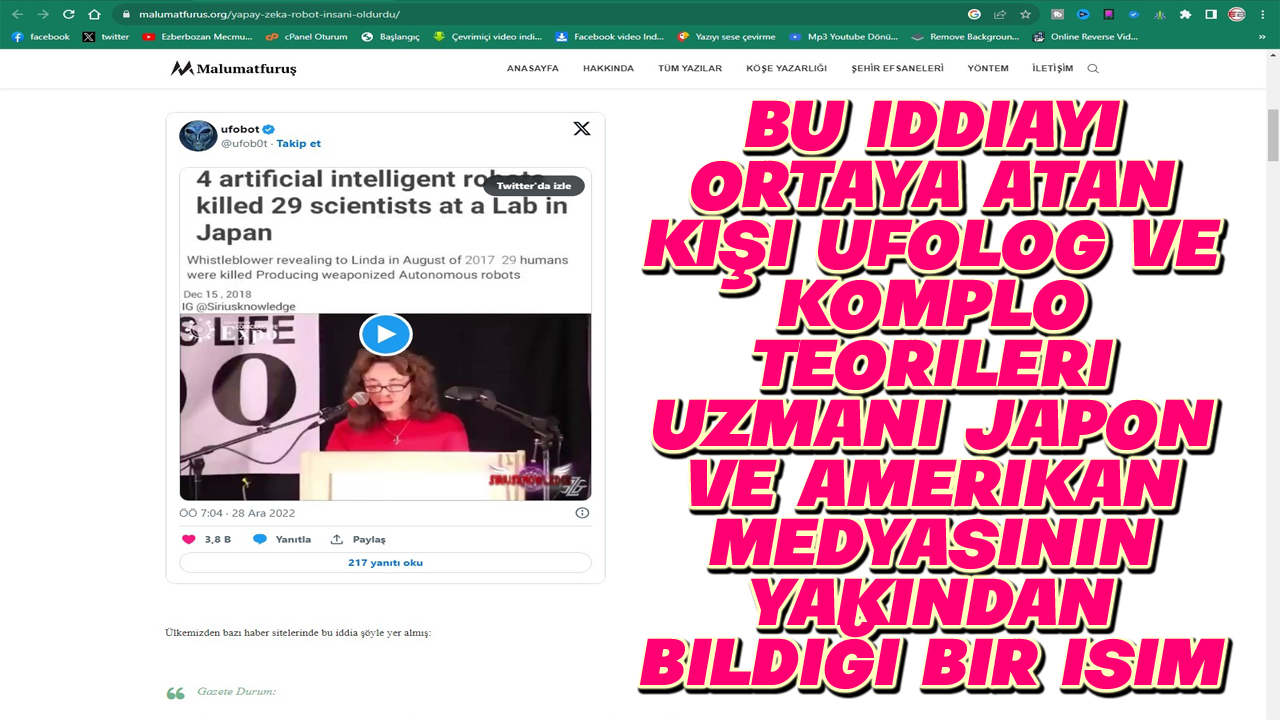 ROBOTLAR3 Yapay zeka robotlar gerçekten 29 insanı öldürdü mü?