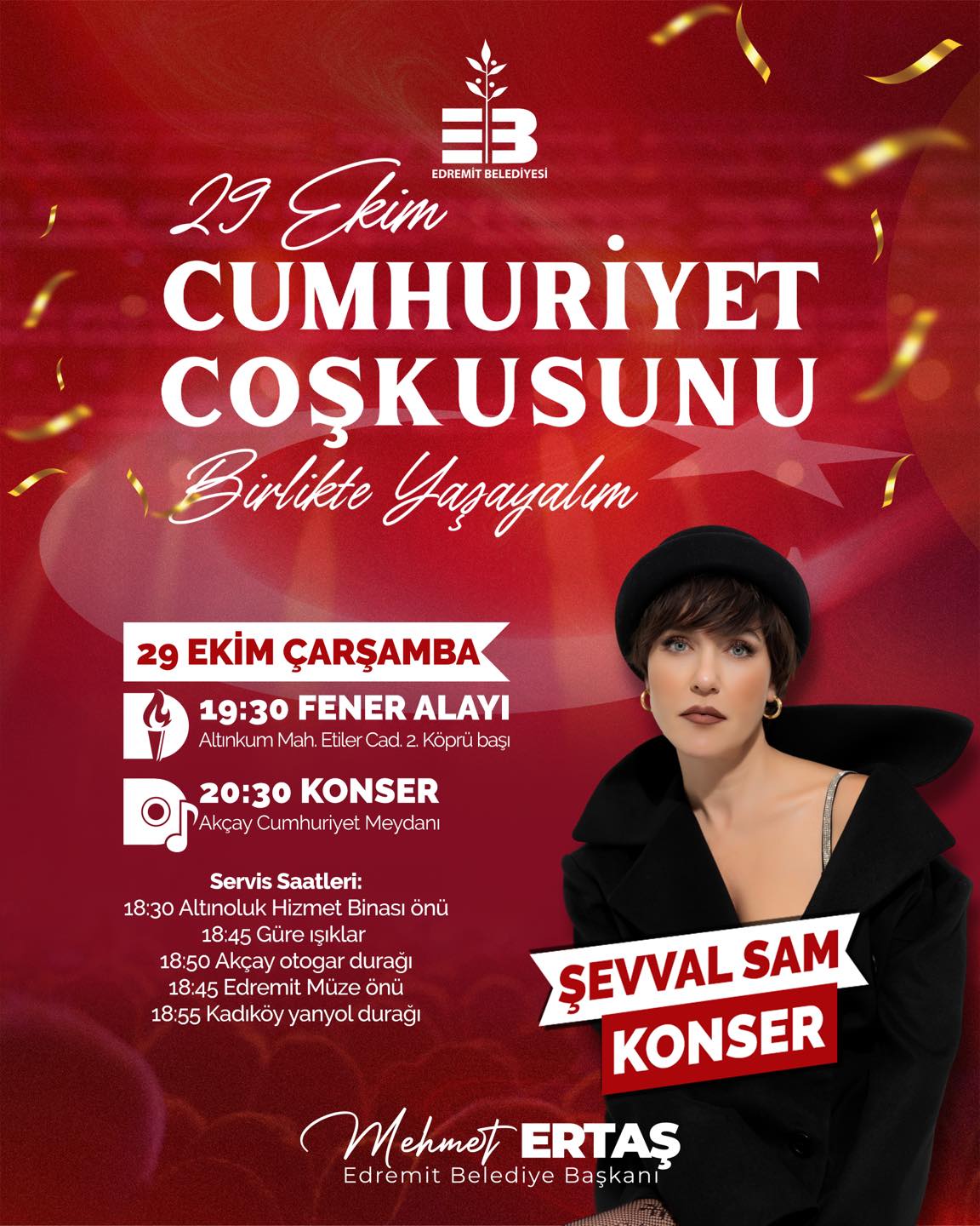 1-6-8 Edremit’te Cumhuriyet bayramı büyük bir coşkuyla kutlanacak