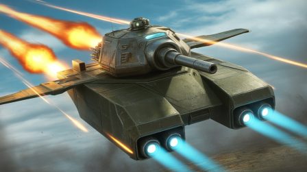a-concept-art-illustration-of-a-futurist_KvfpNdtyTQ-1ka06Mw_U2w_xg5Fr5eTQ1ud9Qqdpb4kfg-448x251 Tank Uçar mı? Yapay Zeka Tankları Uçurdu