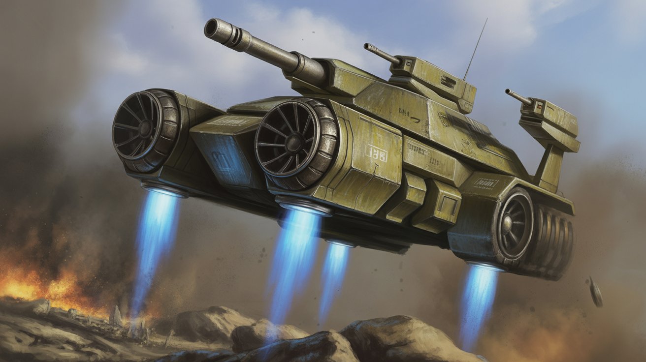 a-digital-concept-art-illustration-of-a-_pbmQeobUQKmJFfVeKVRSeA_xg5Fr5eTQ1ud9Qqdpb4kfg-1 Tank Uçar mı? Yapay Zeka Tankları Uçurdu