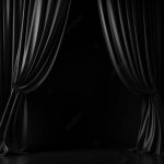 Karanlık sahnede kapanan perde