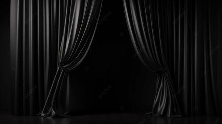 Karanlık sahnede kapanan perde