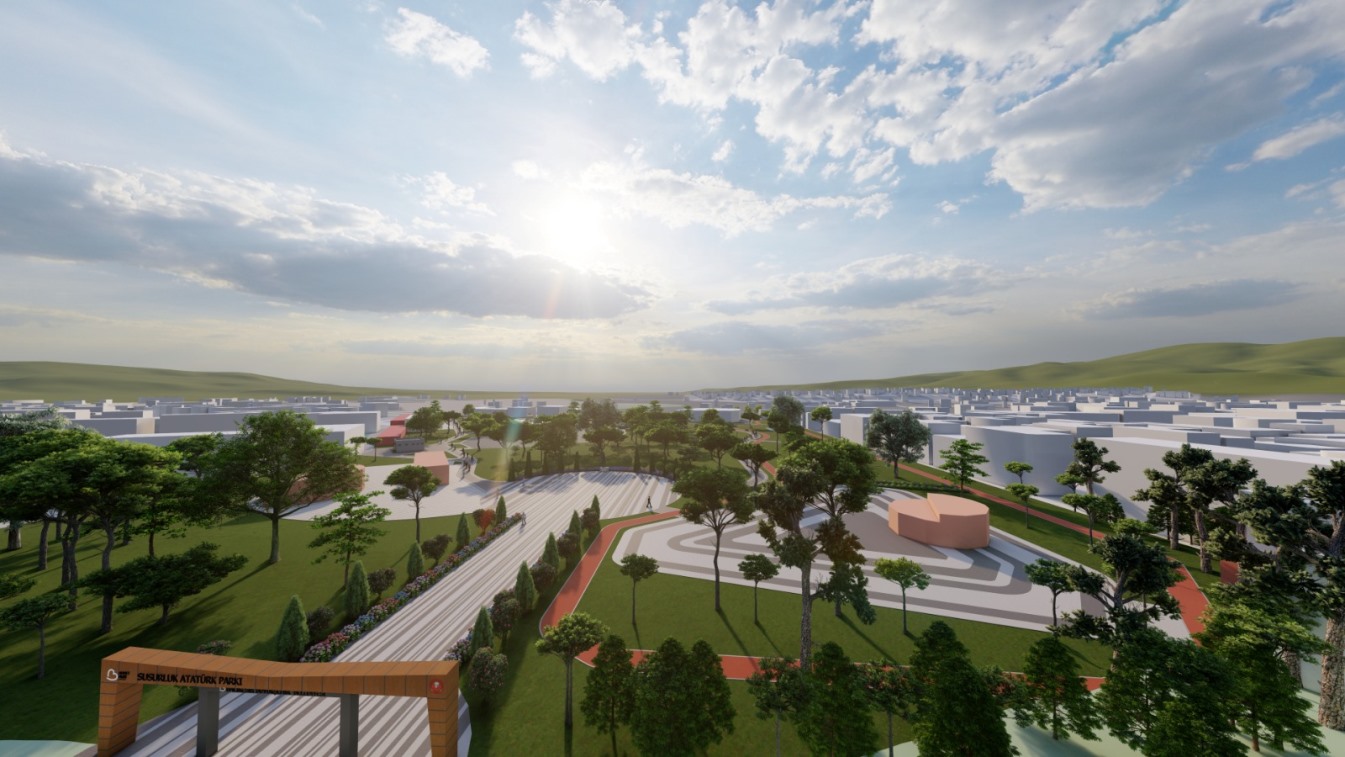 Susurluk ataturk parki bastan sona yenileniyor