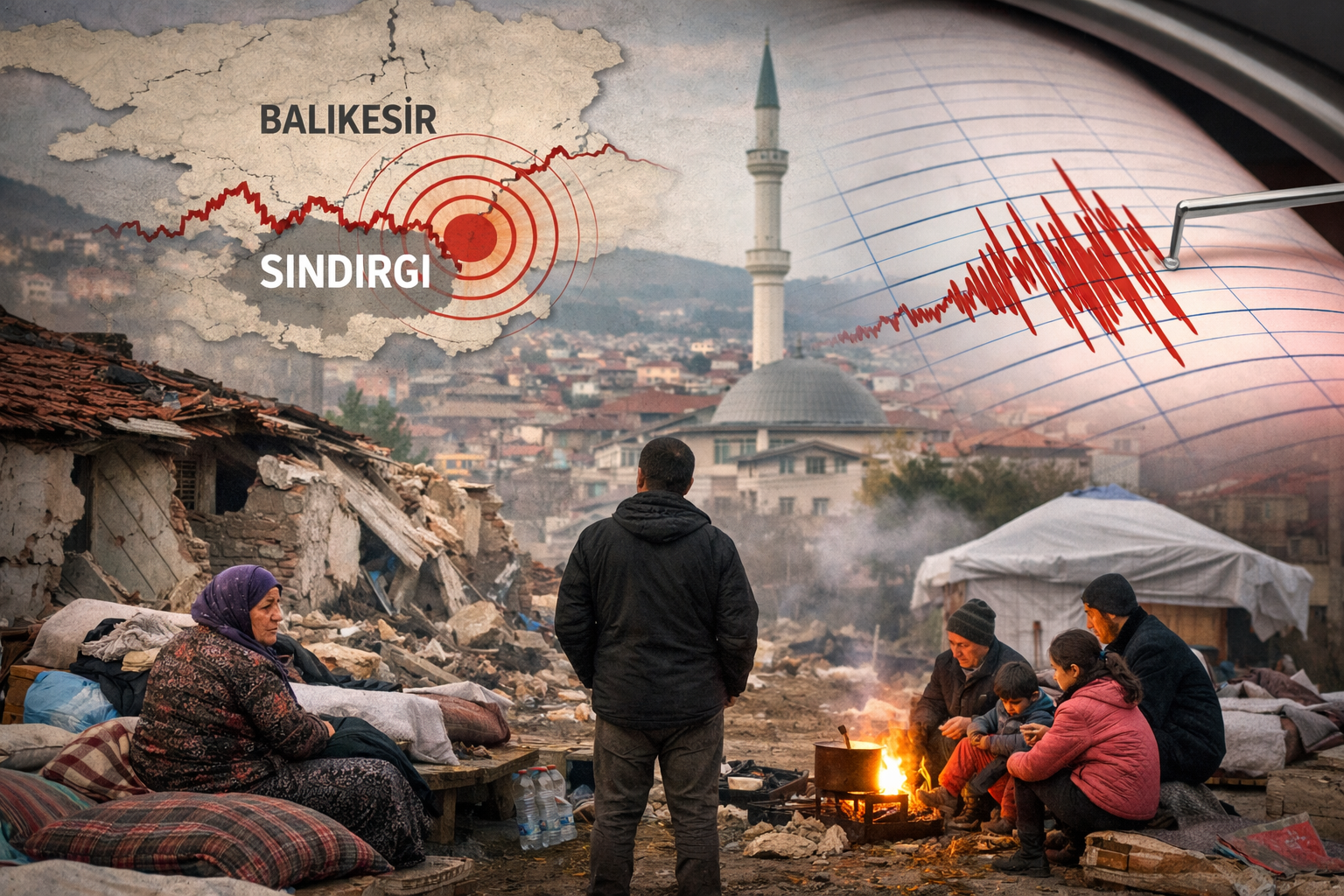 Sındırgı deprem sonrası bina